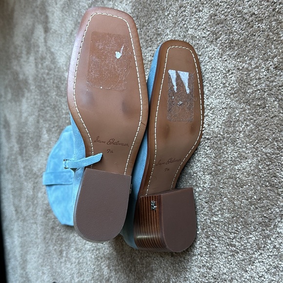 Sam Edelman Blue Suede Cowboy Boots - Picture 6 of 6